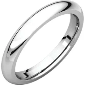 10K White 3mm Comfort Fit Band