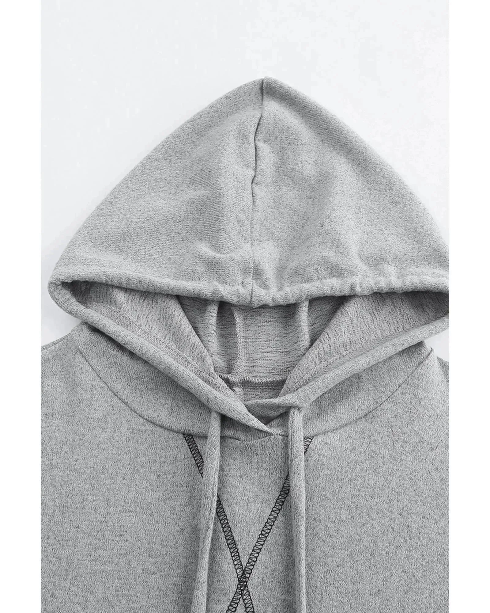 Azura Exchange Relaxed Drawstring Hooded Sweater - S