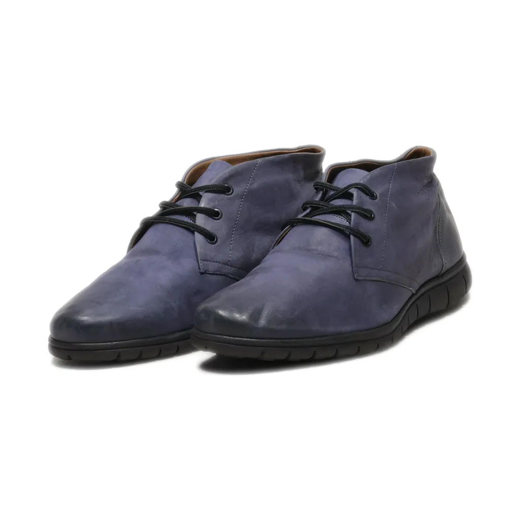 Bata Ankle Boots Nubuck Blue Colour For Men