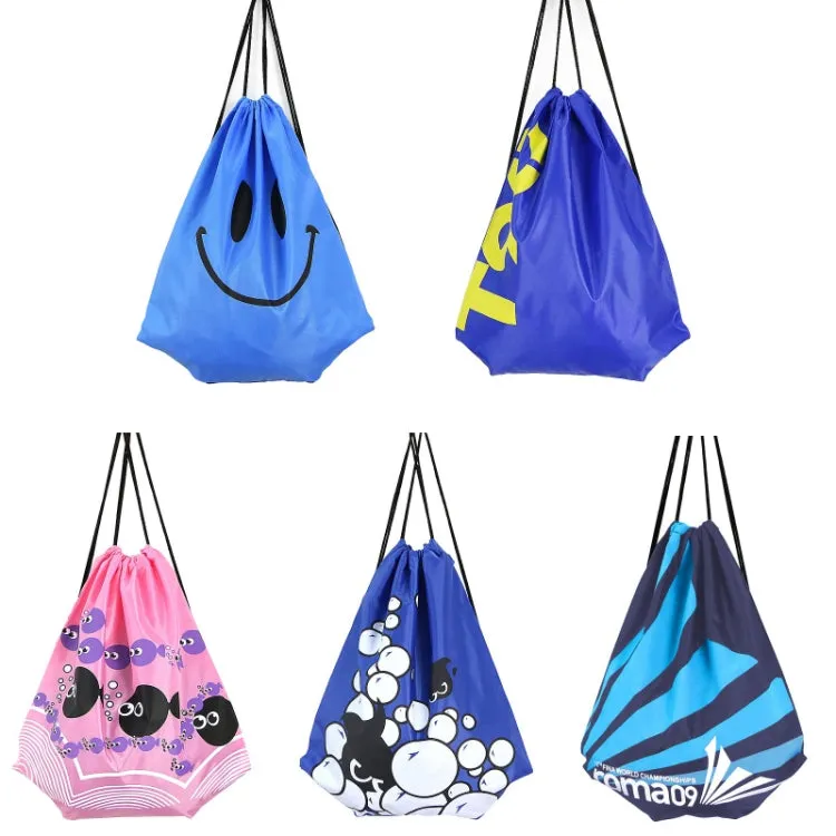 Beach Fitness Swimming Drawstring Waterproof Bag(Royal Blue Fish)