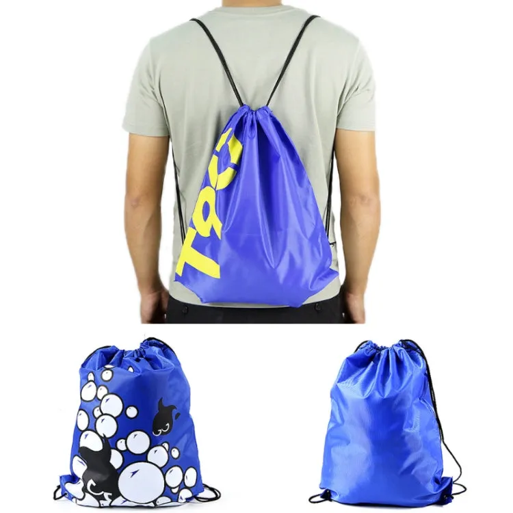 Beach Fitness Swimming Drawstring Waterproof Bag(Royal Blue Fish)