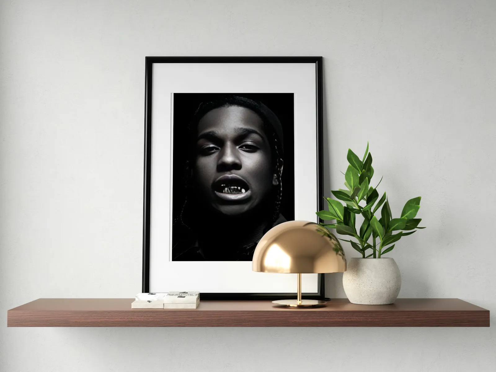 Black And White ASAP Rocky Poster Grill PRINTABLE WALL ART, Hypebeast Poster, Urban Street Style Wall Art, Rapper Grillz Teeth Poster