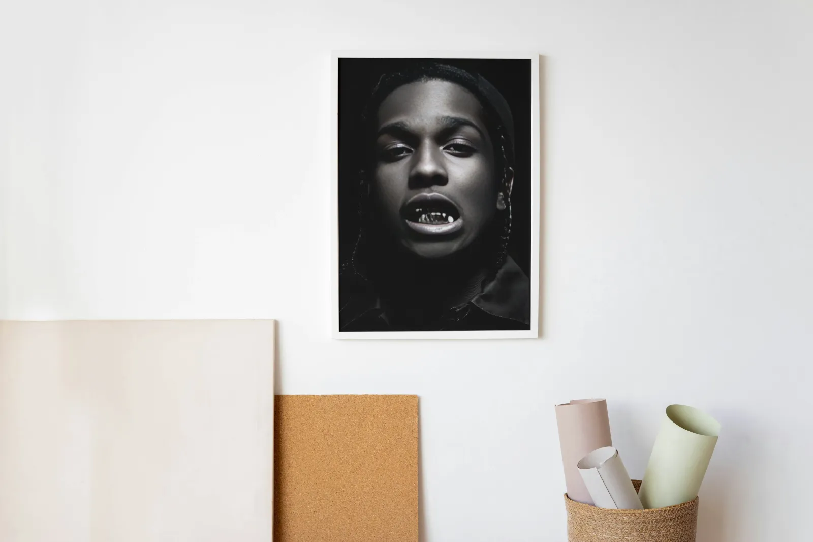 Black And White ASAP Rocky Poster Grill PRINTABLE WALL ART, Hypebeast Poster, Urban Street Style Wall Art, Rapper Grillz Teeth Poster