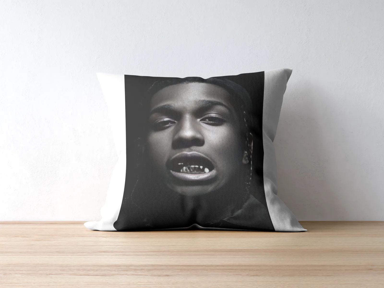 Black And White ASAP Rocky Poster Grill PRINTABLE WALL ART, Hypebeast Poster, Urban Street Style Wall Art, Rapper Grillz Teeth Poster