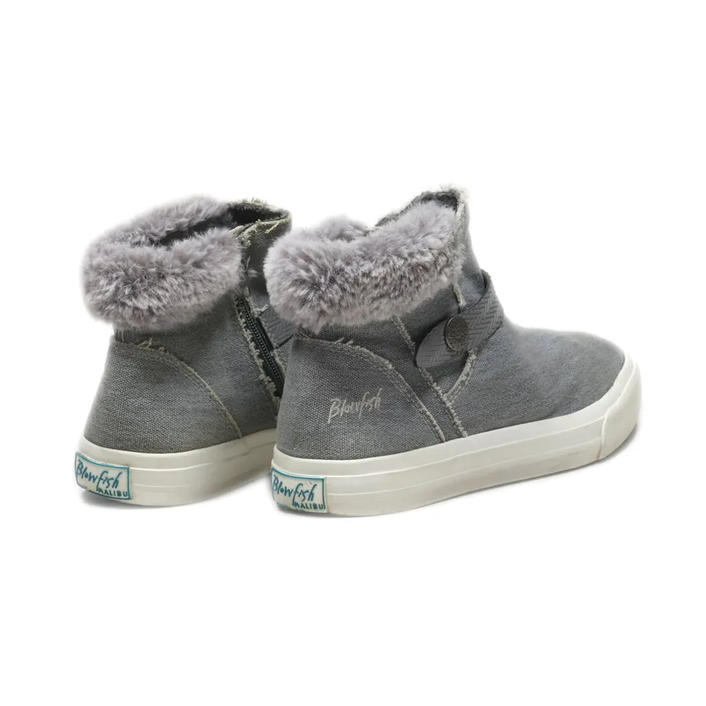 Blowfish Malibu Ankle Boots Canvas Grey Colour For Women