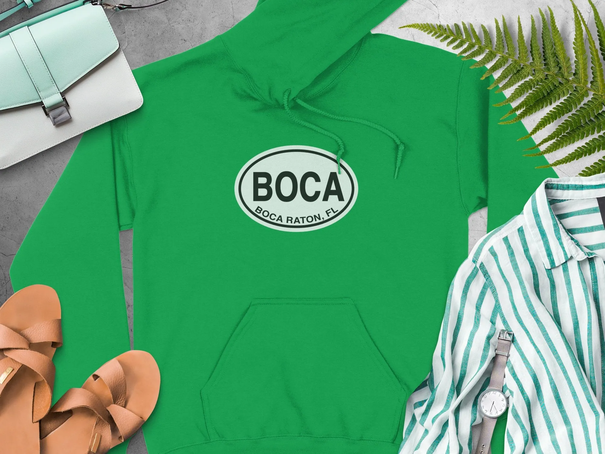 Boca Raton Travel Hoodie for Beachside Elegance