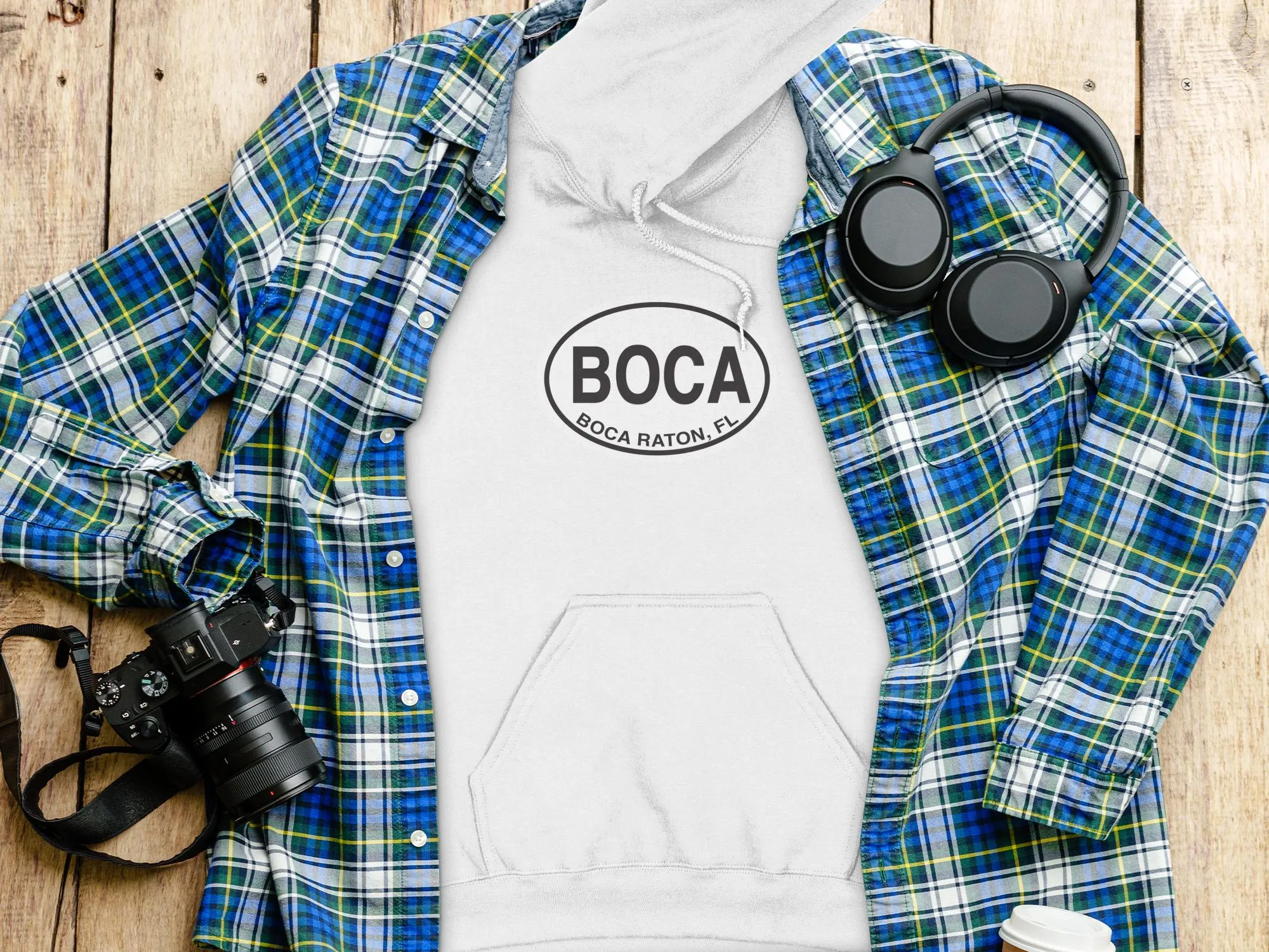 Boca Raton Travel Hoodie for Beachside Elegance