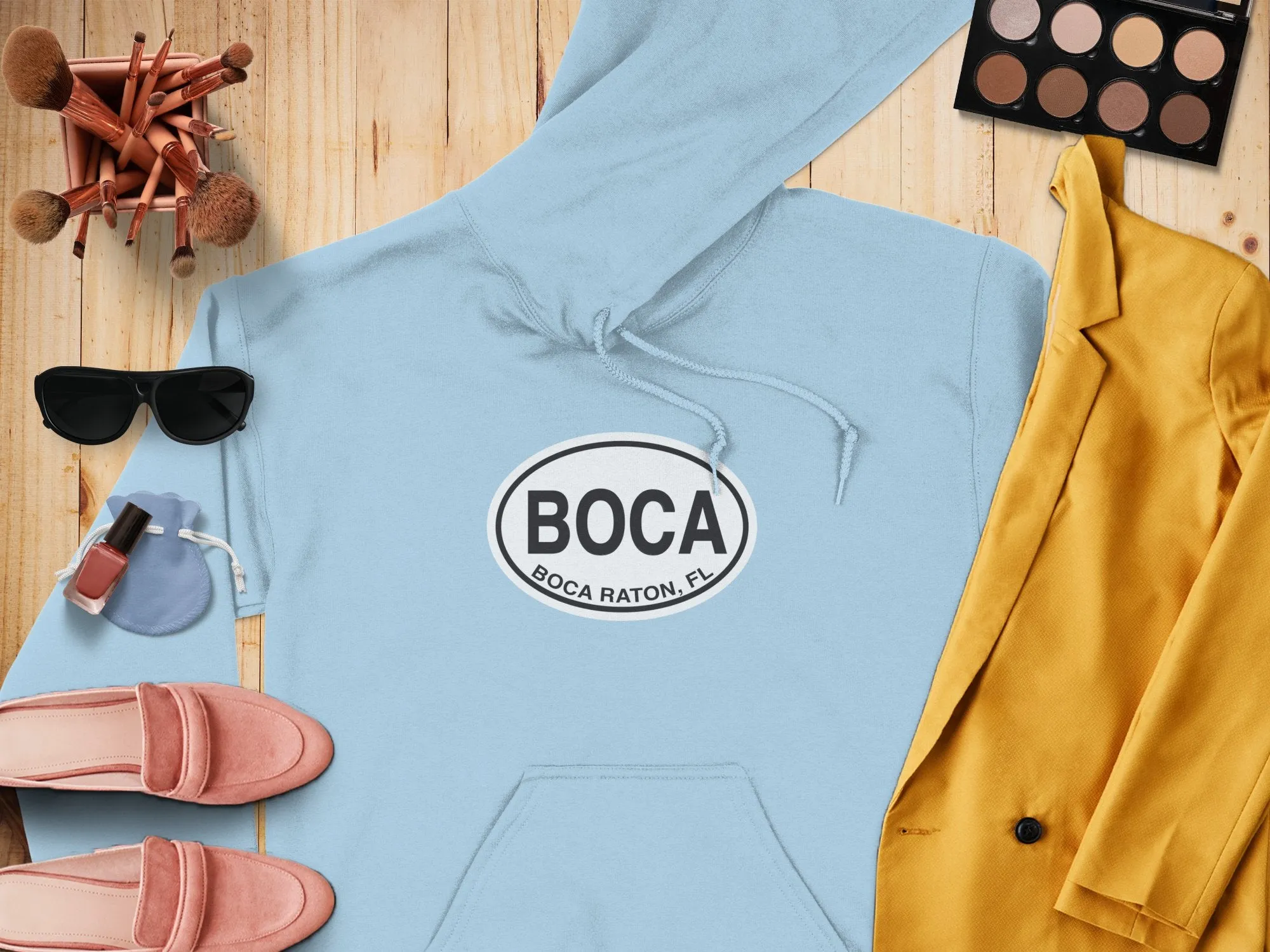 Boca Raton Travel Hoodie for Beachside Elegance