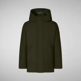 Boys' hooded parka Albi in LAND GREEN