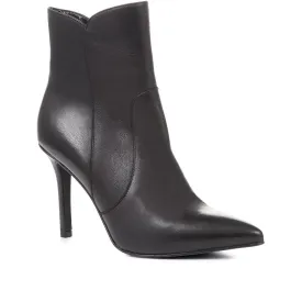 Cadence Heeled Leather Ankle Boots - CADENCE / 322 536