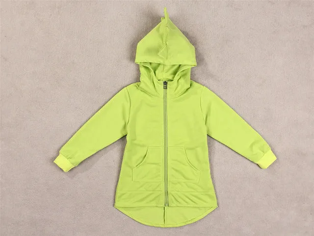 Childrens Lightweight Dinosaur Hooded Jacket Coat