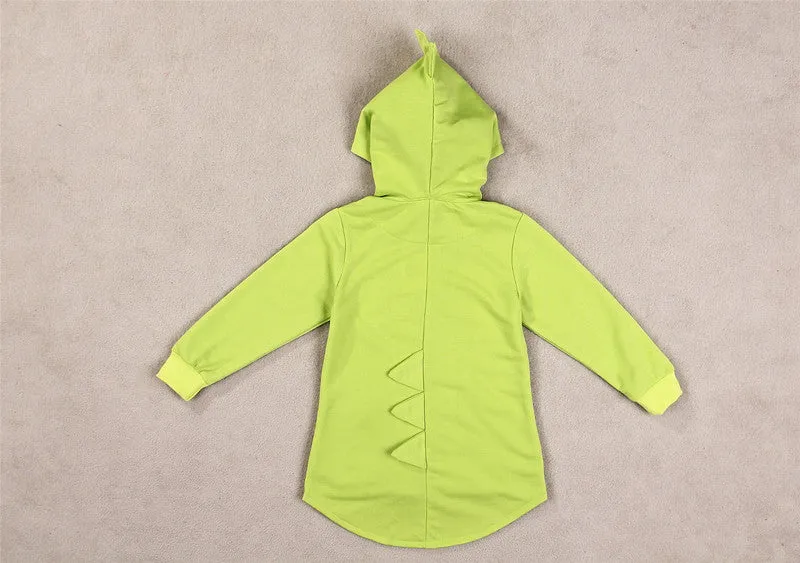 Childrens Lightweight Dinosaur Hooded Jacket Coat