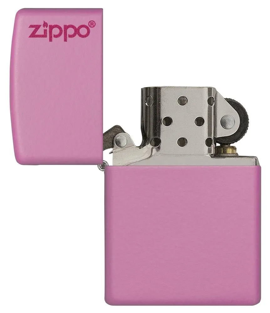 Classic Pink Matte Zippo Logo