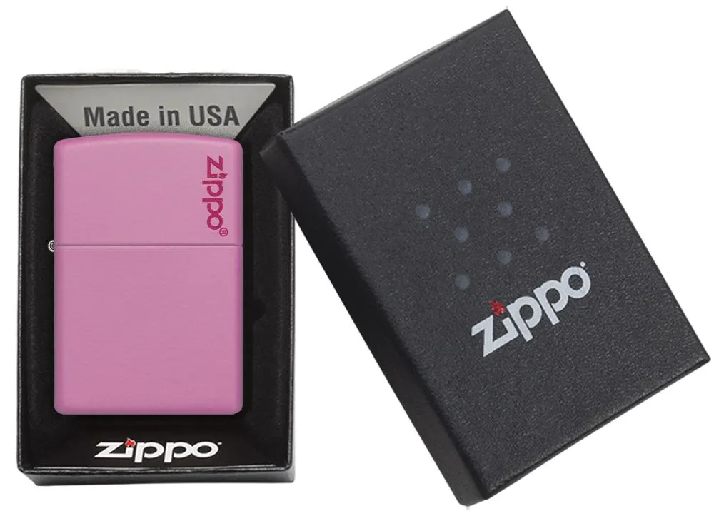 Classic Pink Matte Zippo Logo