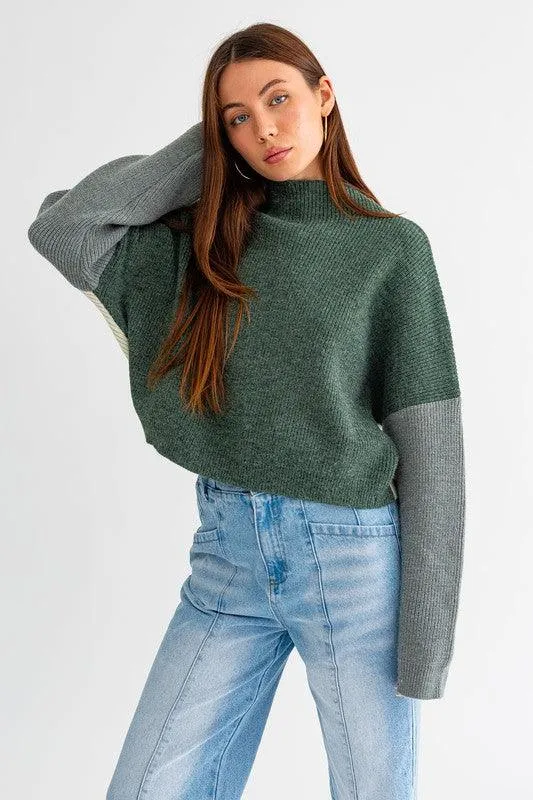 Color Block Oversized Sweater