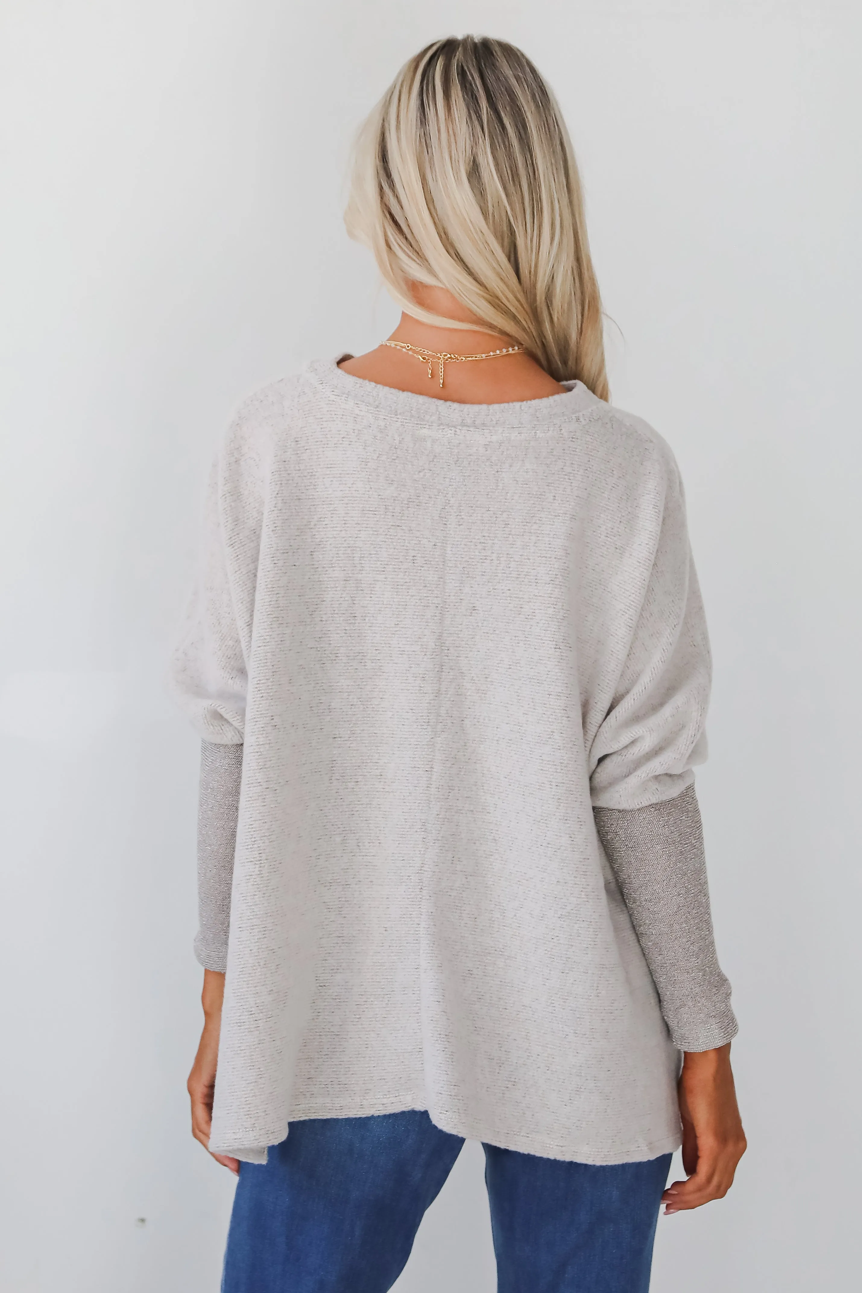 Cozy Weekends Taupe Soft Knit Top - DOORBUSTER