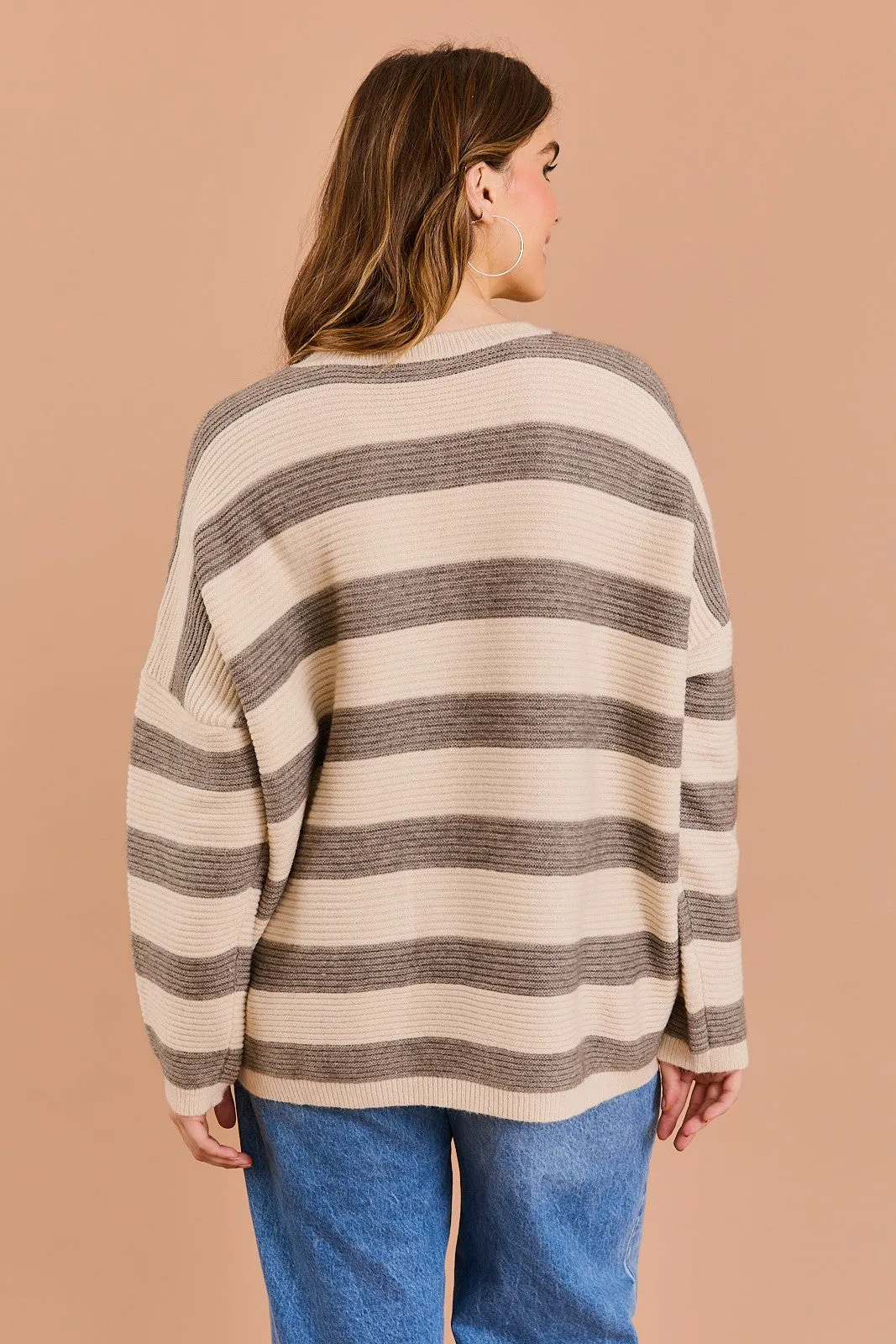 Curvy Amelia Striped Sweater