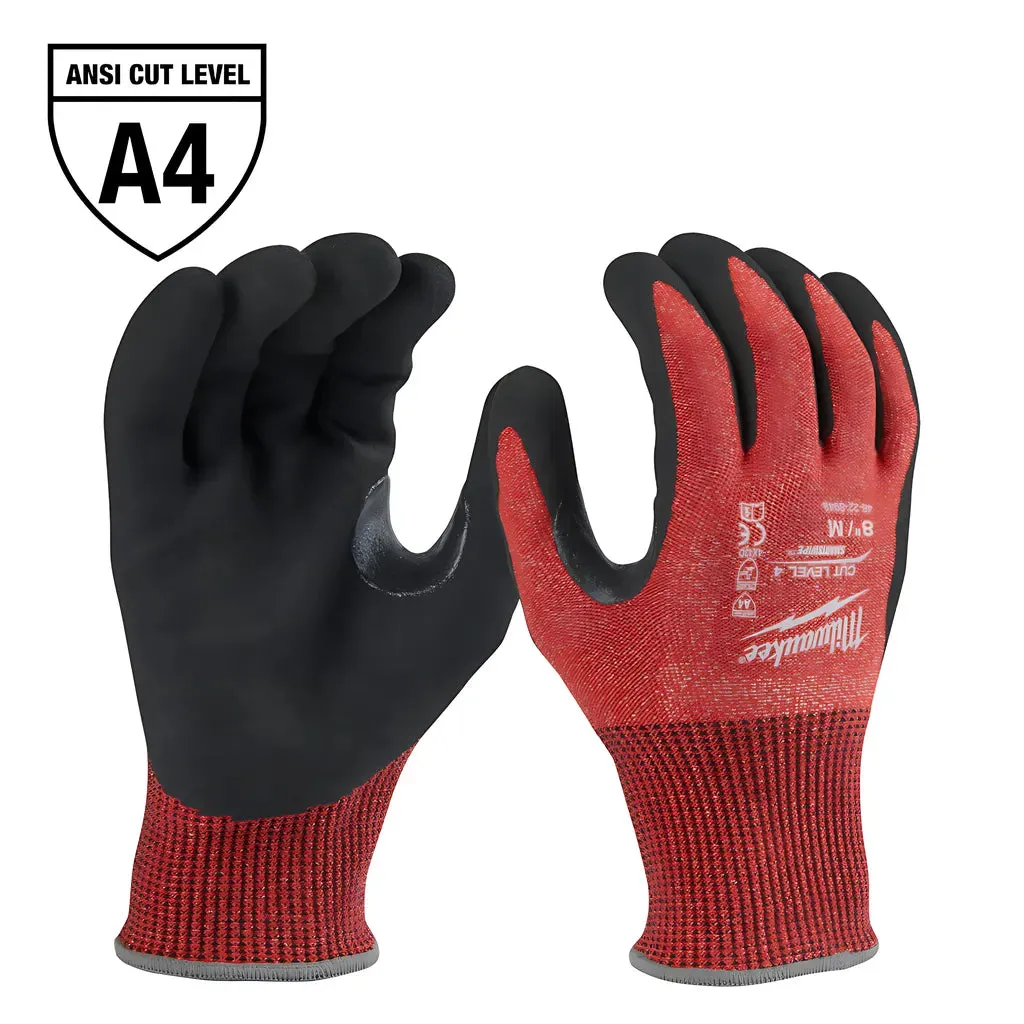 Cut Level 4 Nitrile Dipped Gloves - L