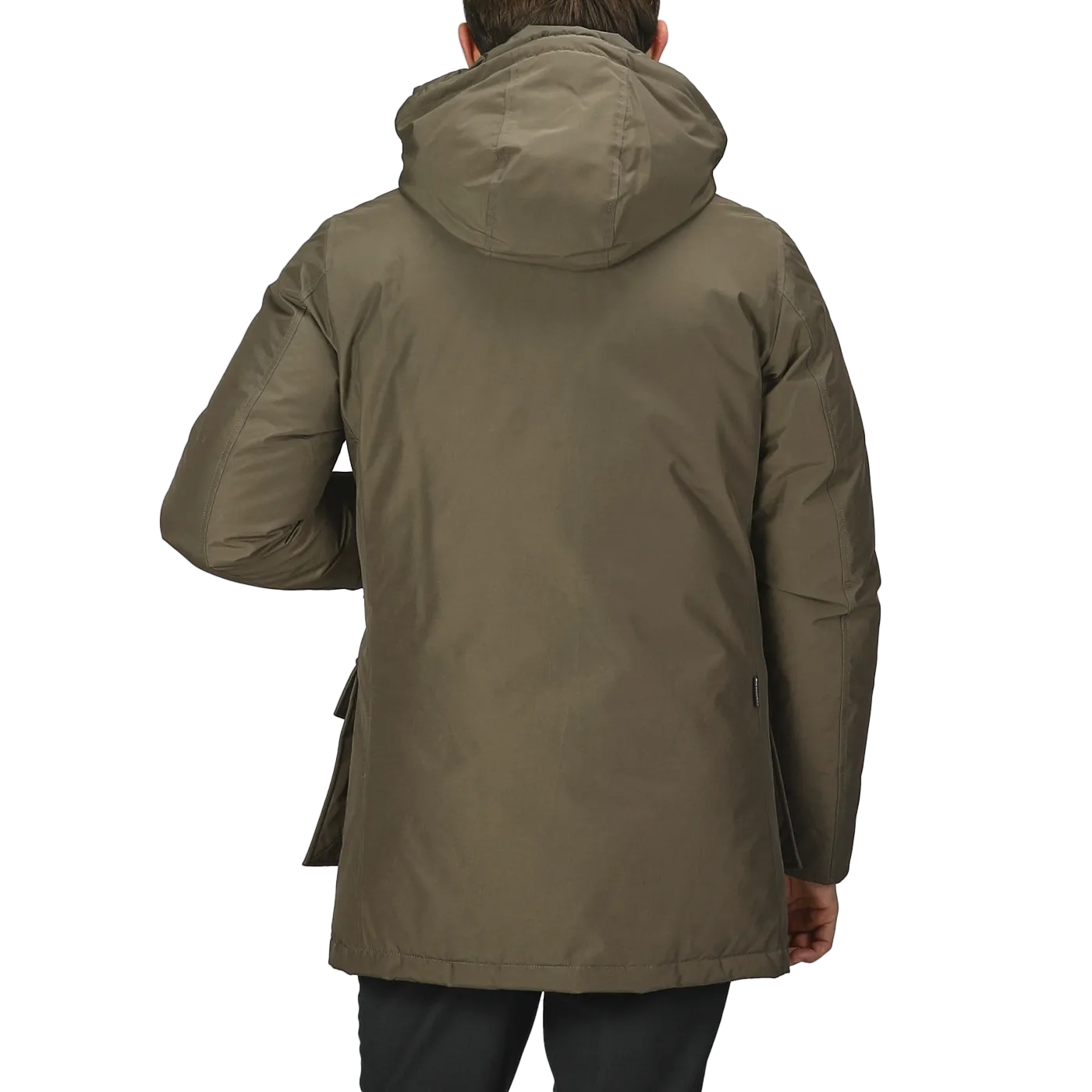 Dark Green Stretch Nylon Arctic Parka