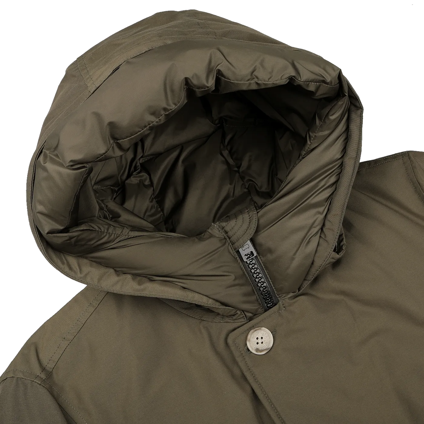 Dark Green Stretch Nylon Arctic Parka