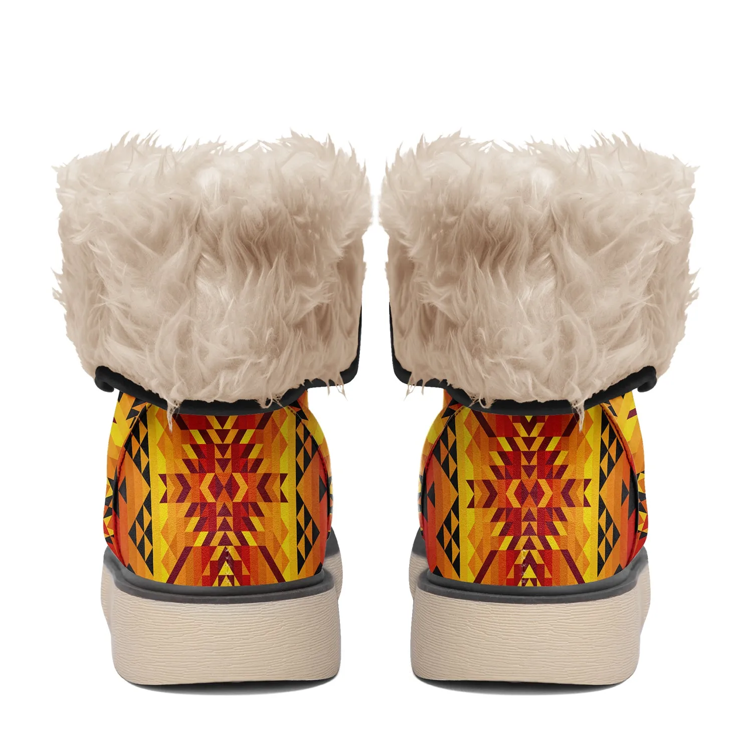 Desert Geo Yellow Red Polar Winter Boots