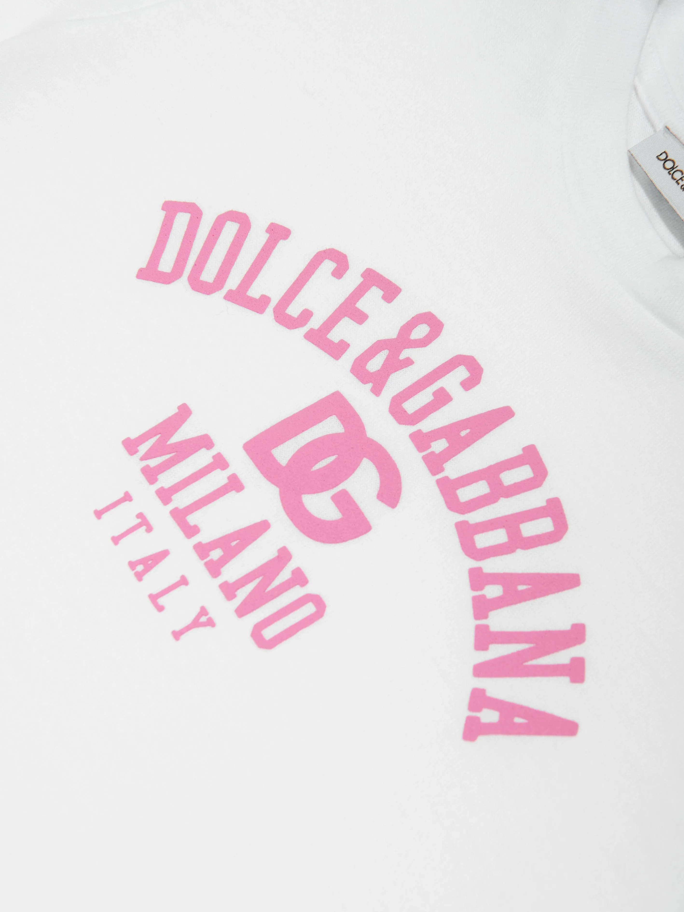 Dolce & Gabbana Baby Girls Logo T-Shirt in White