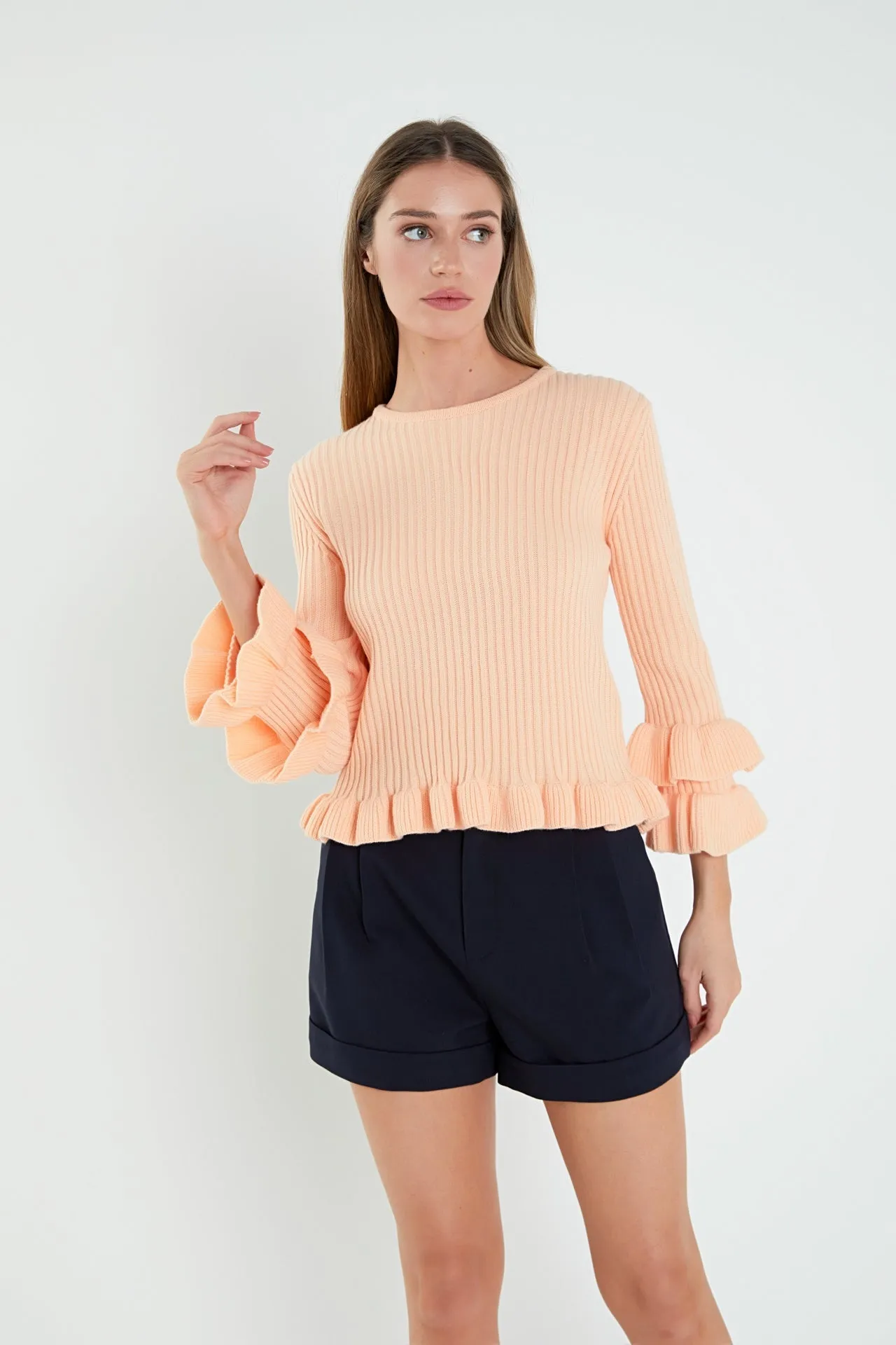 English Factory - Ruffle Detail Sweater