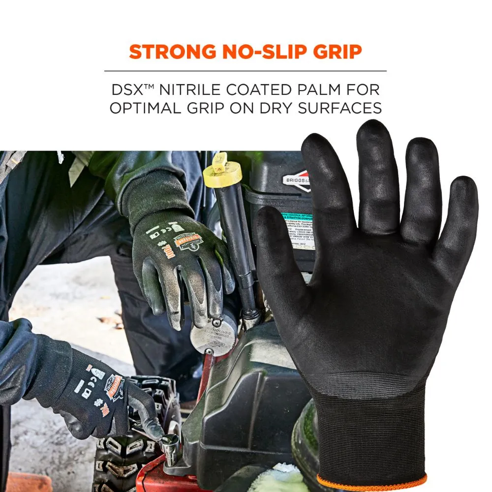 Ergodyne 17951 #7001 XS Black Nitrile Coated Gloves