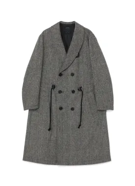 ETERMINE NEP TWEED SHAWL COLLAR DOUBLE COAT