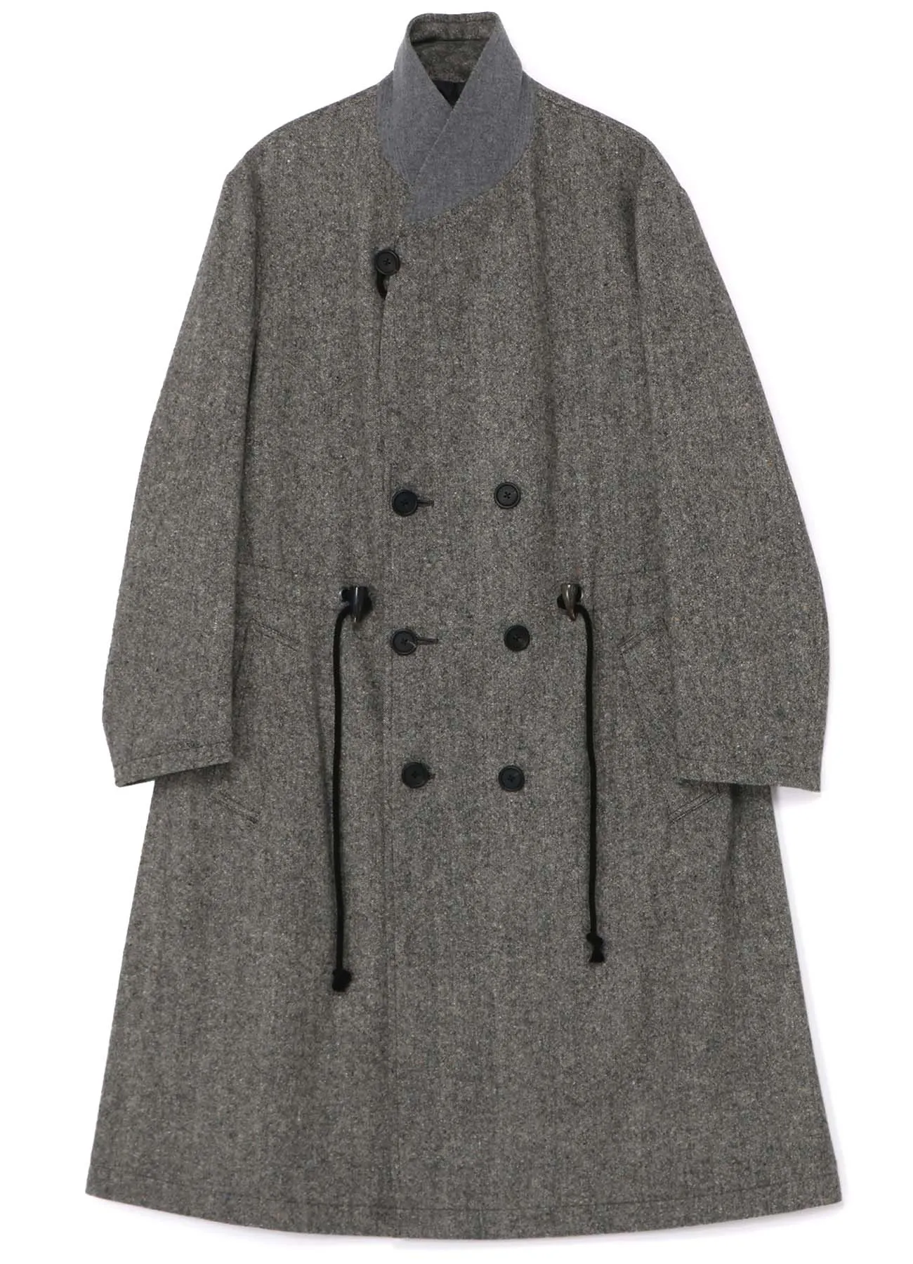 ETERMINE NEP TWEED SHAWL COLLAR DOUBLE COAT