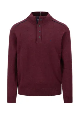 Fynch Hatton -  Cashmere Buttoned, Ruby Red