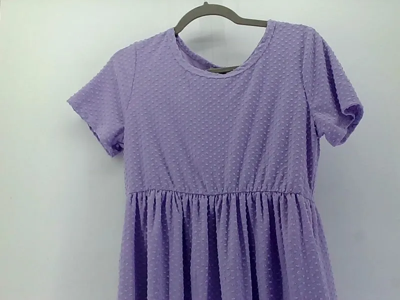 Hello Miz Womens Maternity Empire Waist Casual Dress Color Purple Size Medium