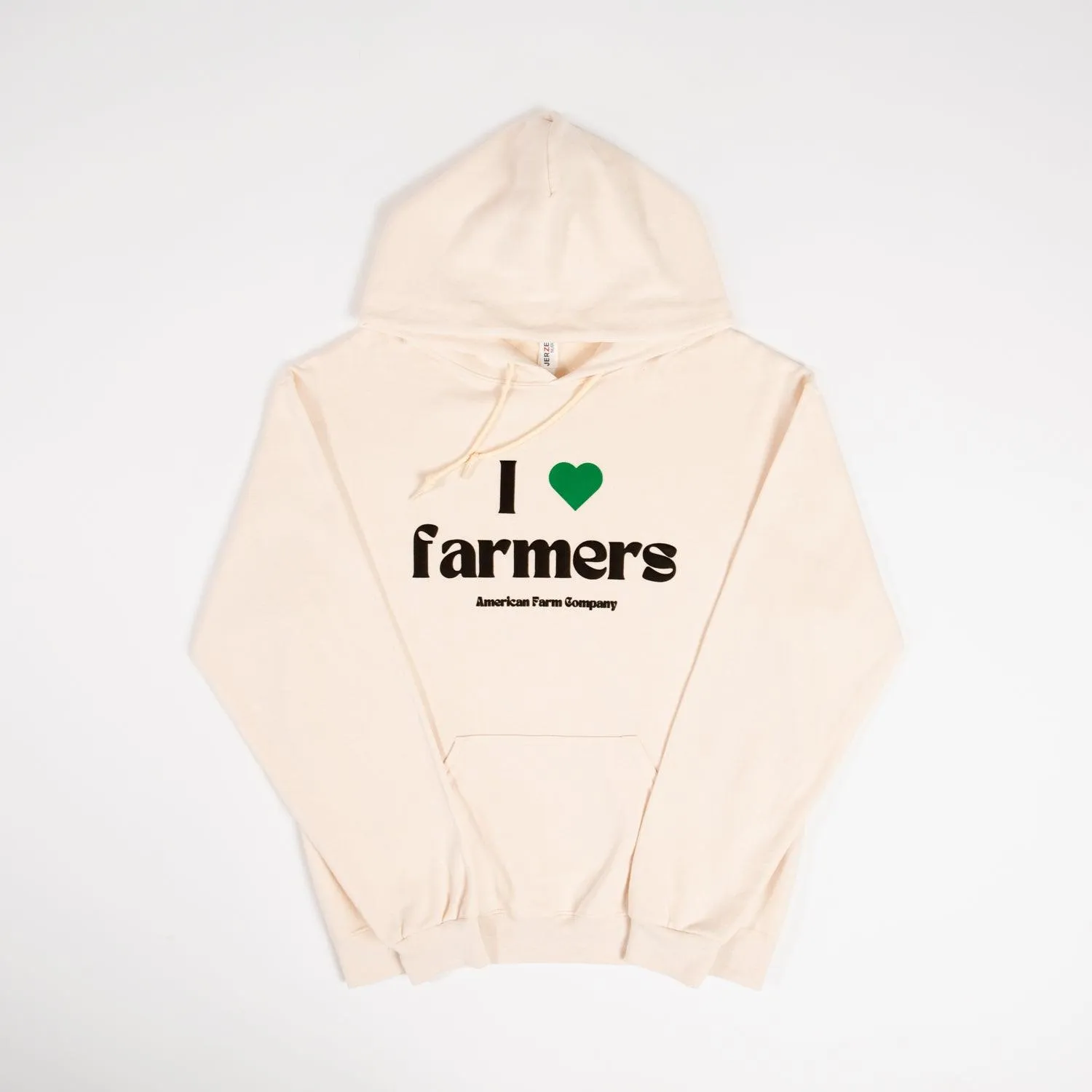 I Love Farmers Puff Cream Hoodie