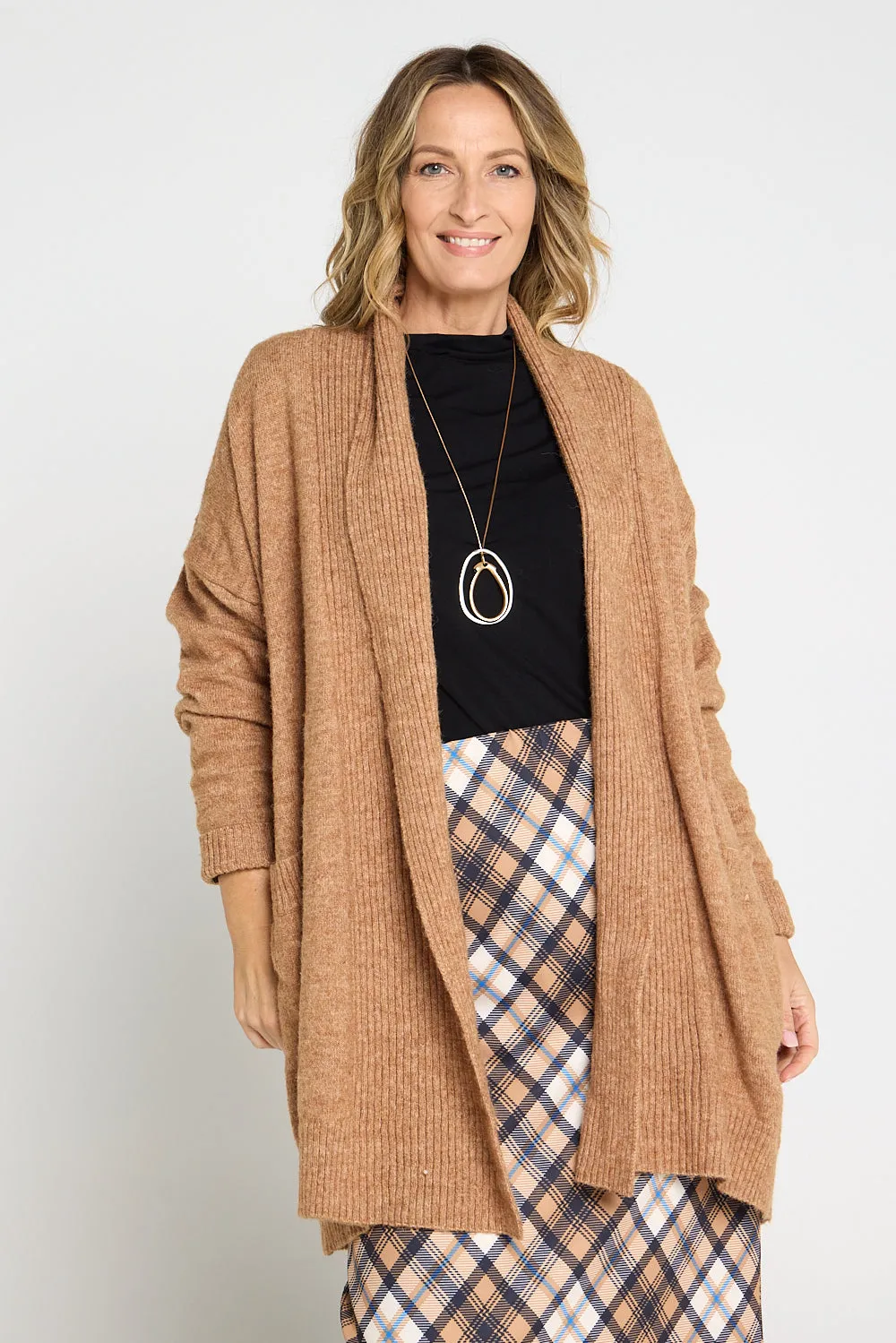 Karamo Knit Cardi - Brown