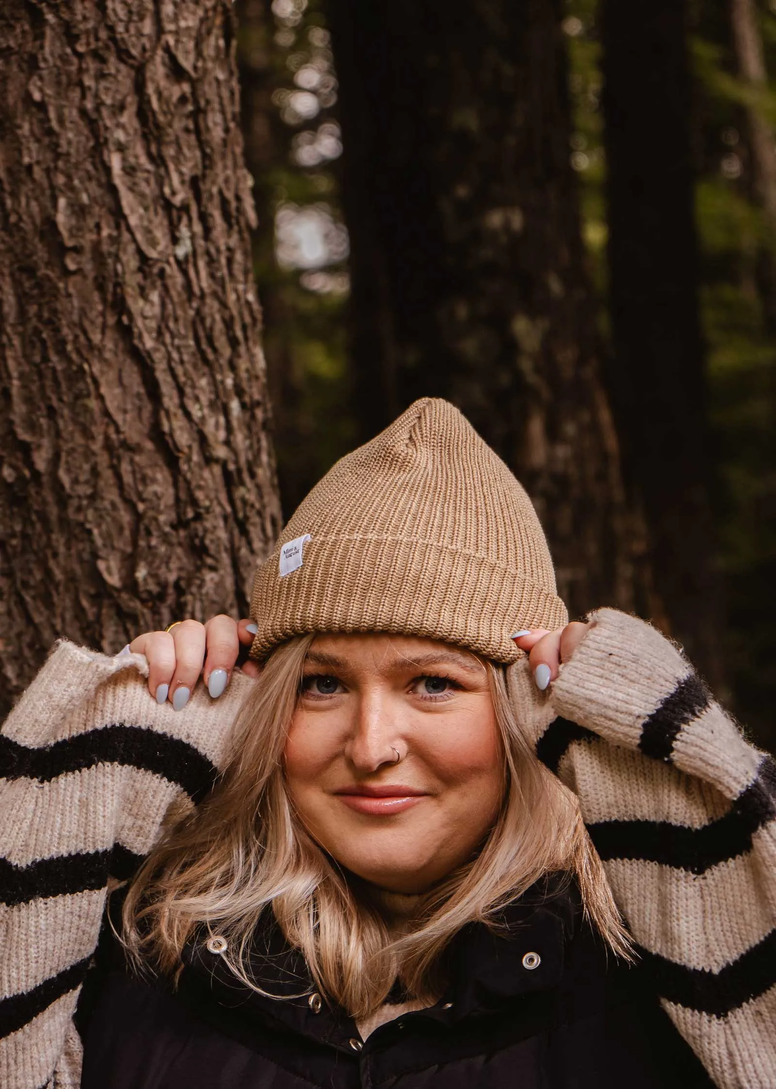 Khaki Cap Super Puff Beanie