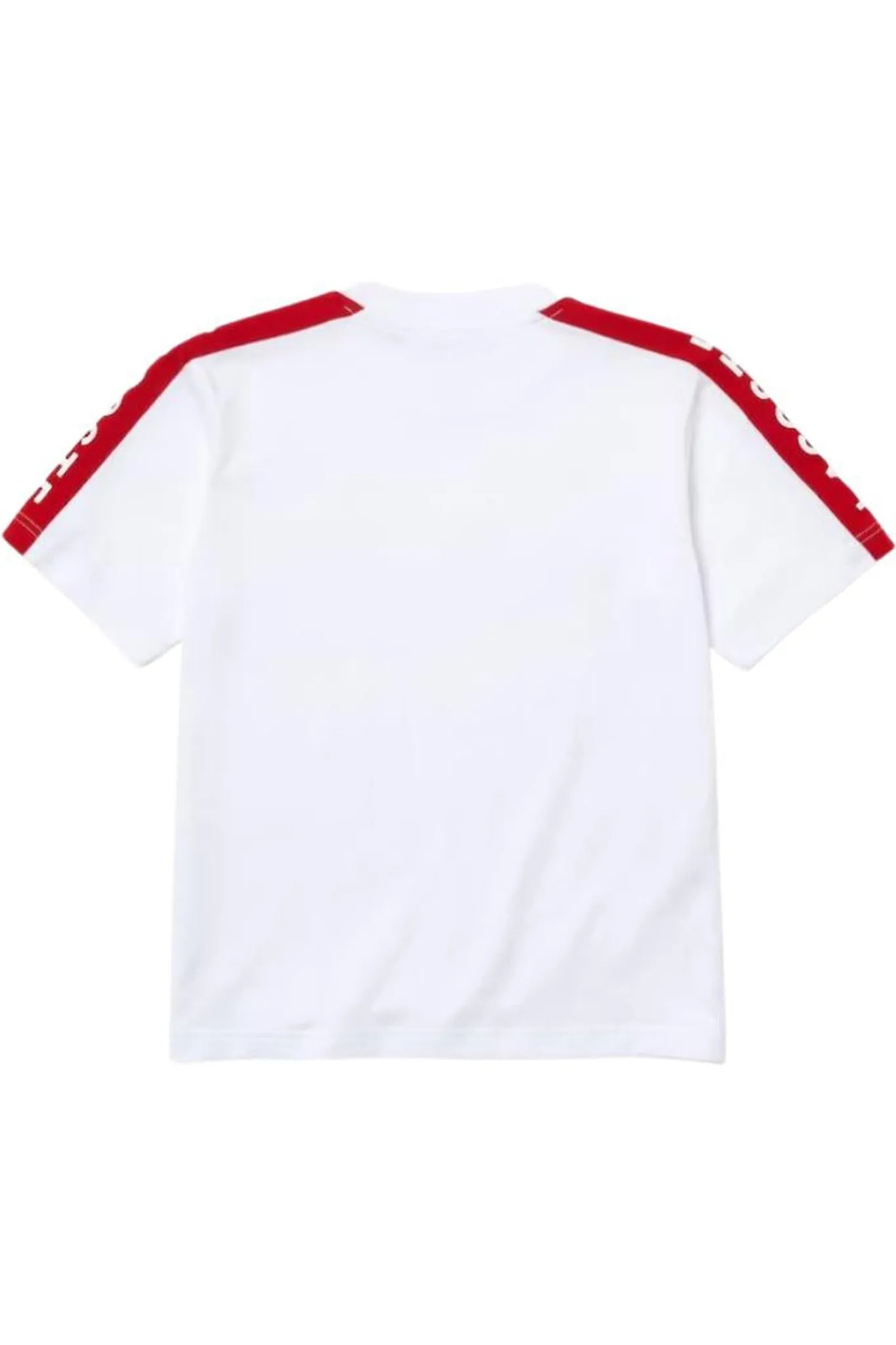 Lacoste Kids’ Cotton Logo Trim T-Shirt White/Red