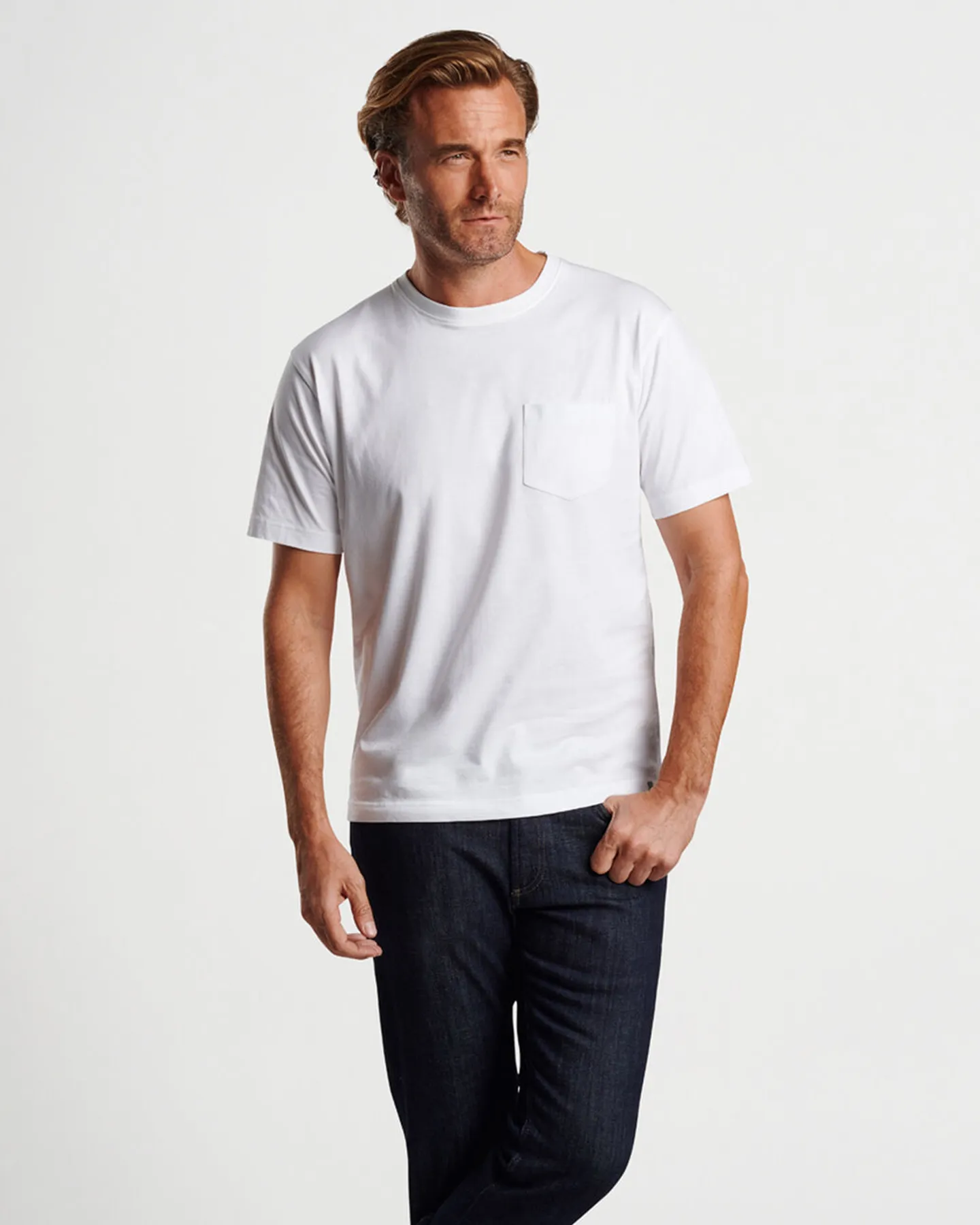 LAVA WASH POCKET TEE - WHITE