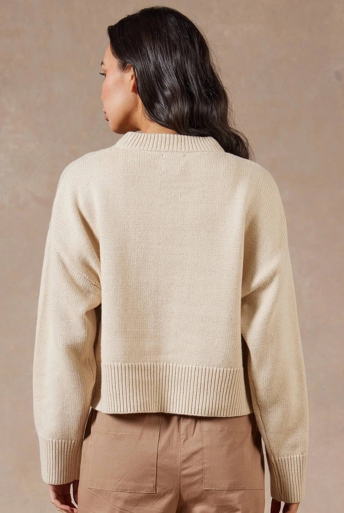 Malibu Crew Sweater in Milk