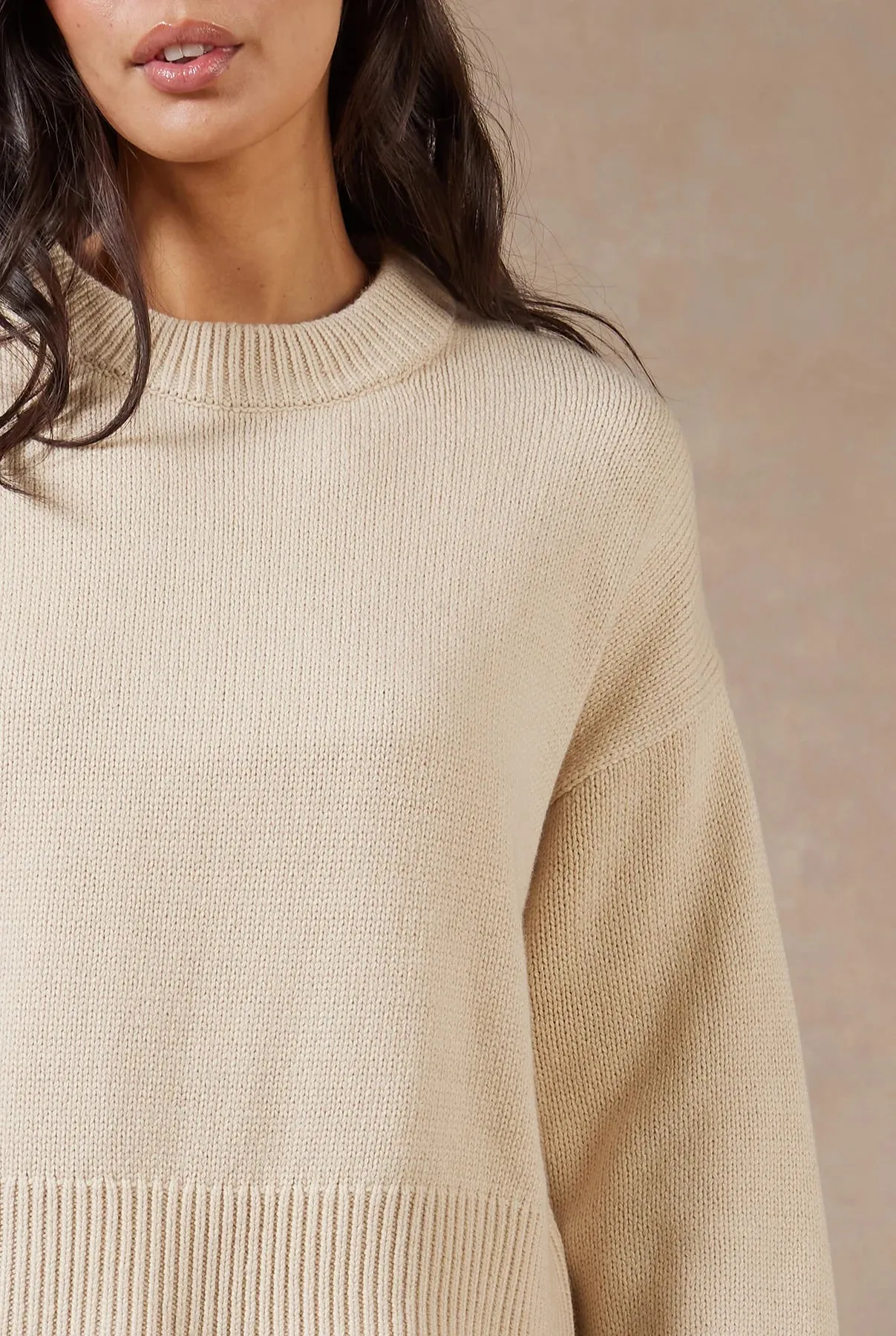 Malibu Crew Sweater in Milk