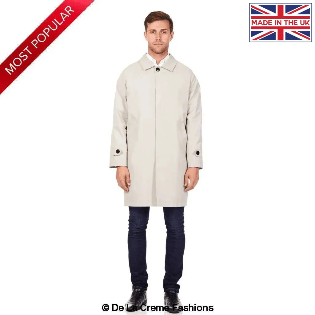 Mens Spring/Summer Lightweight Trench Mac Coat