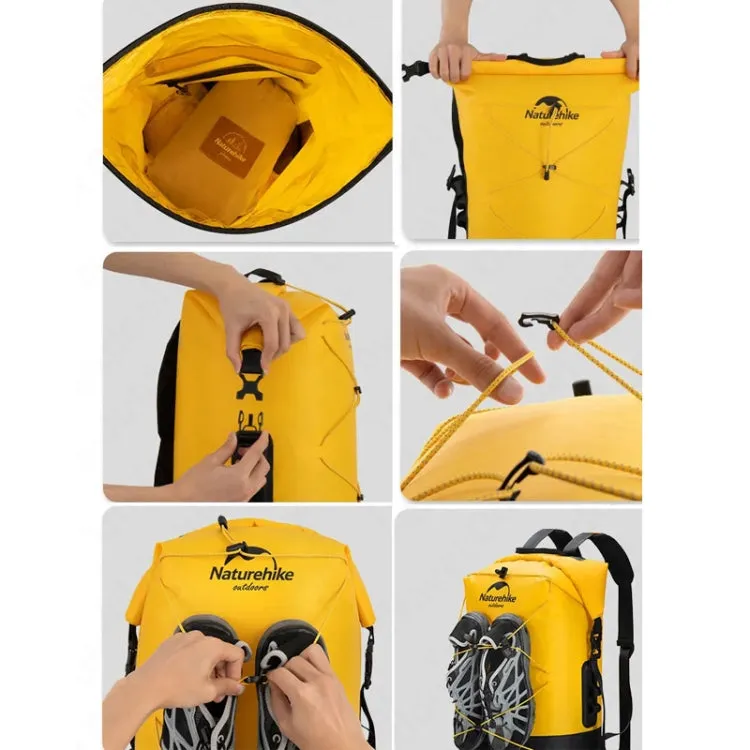 Naturehike Wet Dry IPX6 Waterproof Bag Outdoor Seaside Diving Swimming Rafting Equipment, Color: 40L Yellow