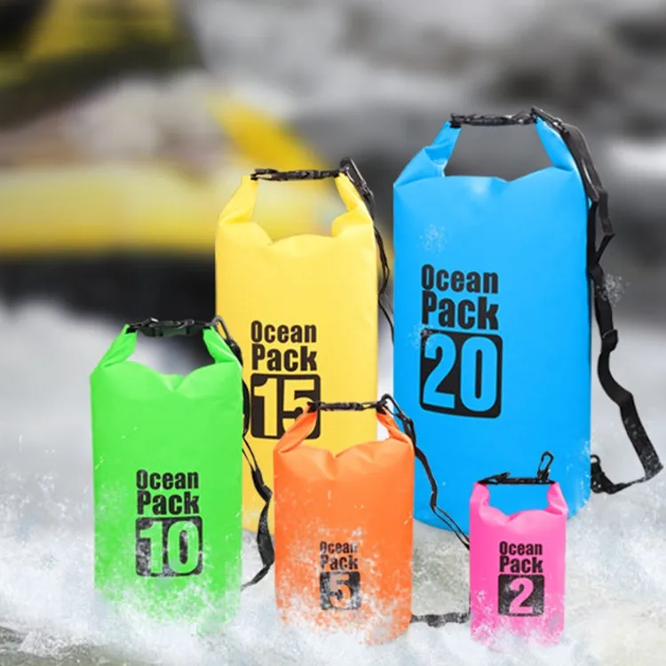 Outdoor Waterproof Bag Dry Sack PVC Barrel Bag, Capacity: 2L (Orange)