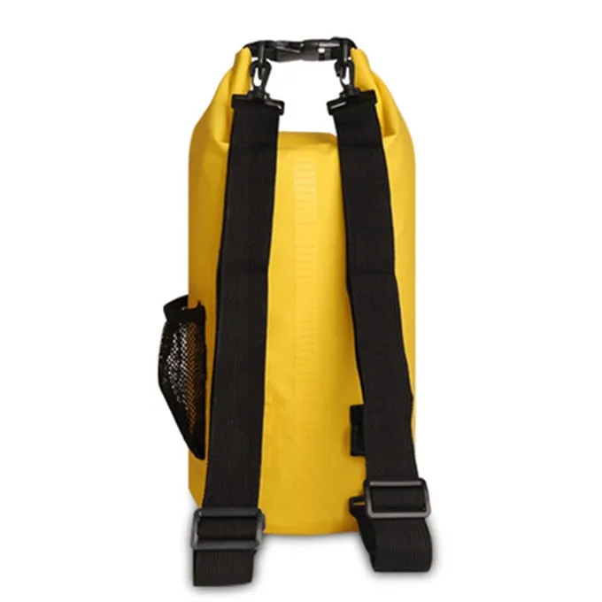 Outdoor Waterproof Dry Dual Shoulder Strap Bag Dry Sack PVC Barrel Bag, Capacity: 20L(Blue)