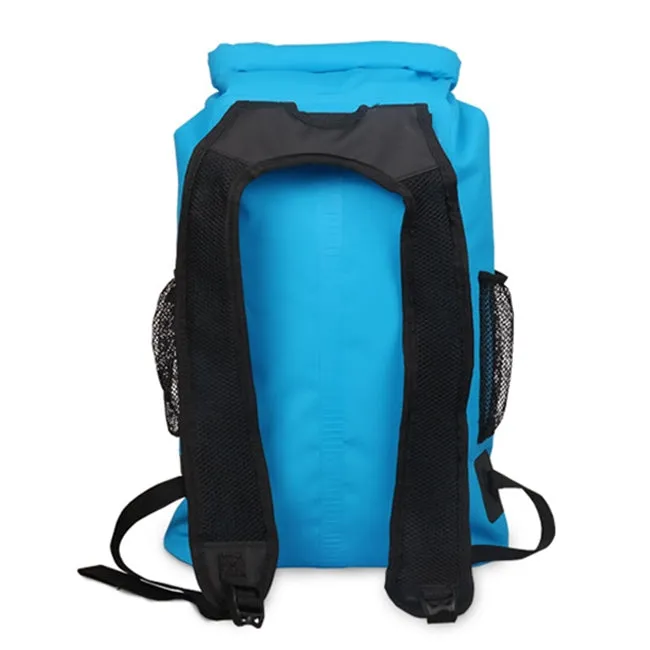 Outdoor Waterproof Dry Dual Shoulder Strap Bag Dry Sack PVC Barrel Bag, Capacity: 25L (Orange)