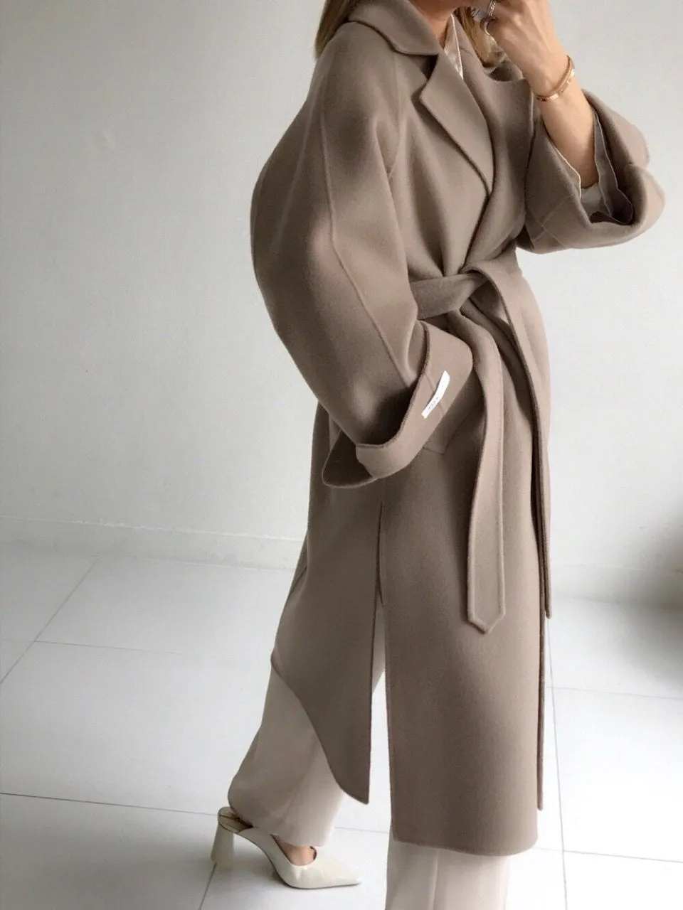 Oversized Wool Handmade Long Coat (3 Colors)