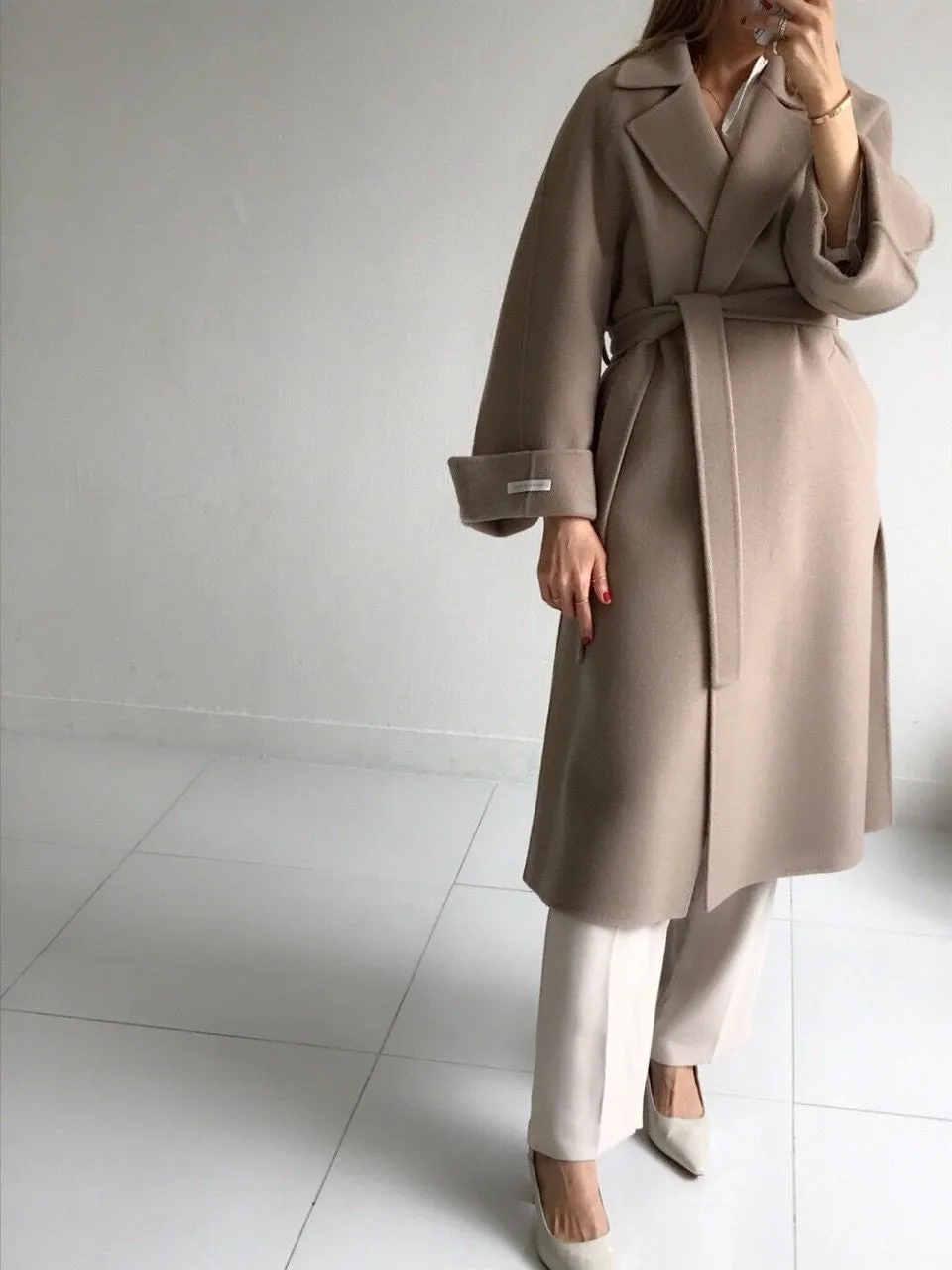 Oversized Wool Handmade Long Coat (3 Colors)