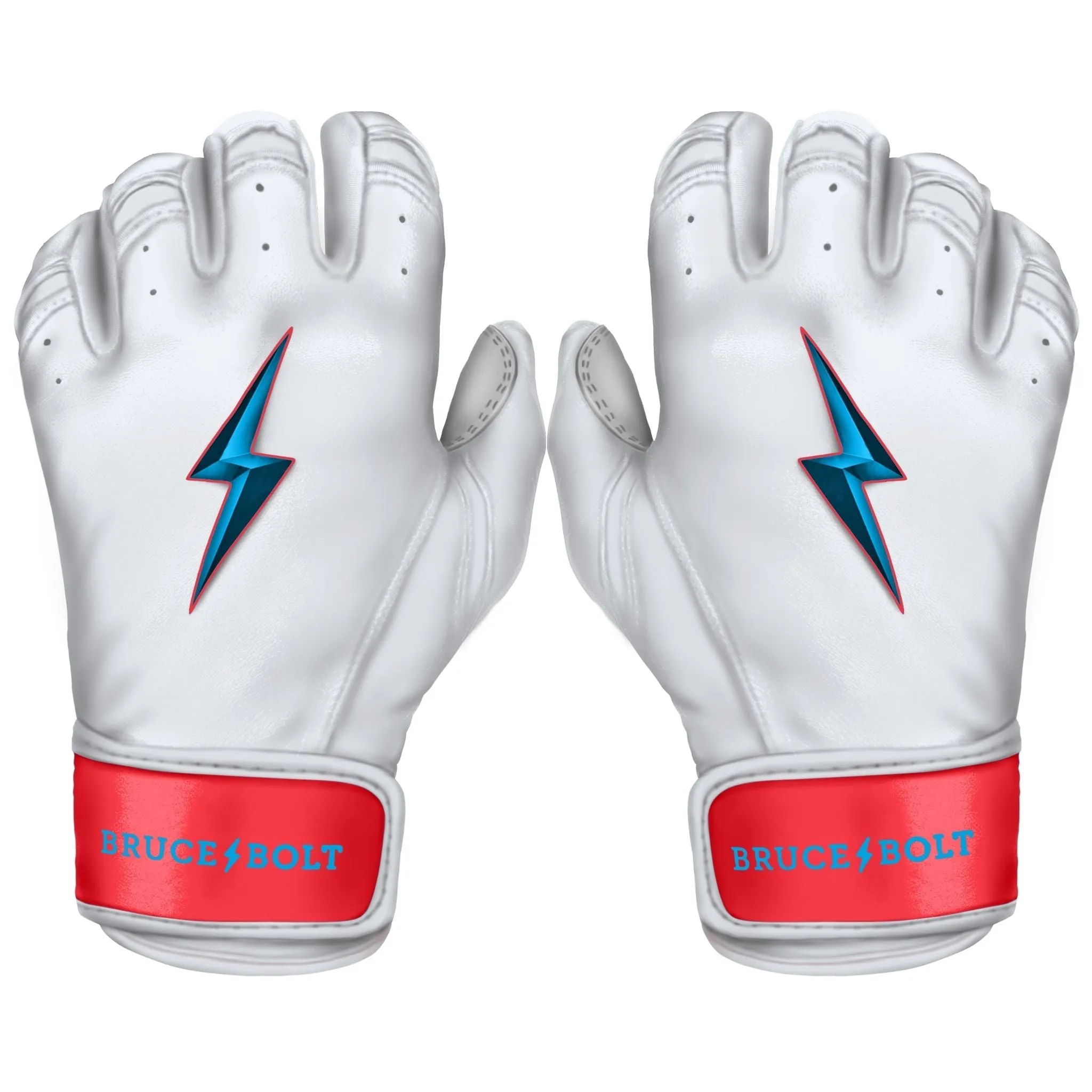 PREMIUM PRO Creator Series Short Cuff Batting Gloves | MIAMI WHITE