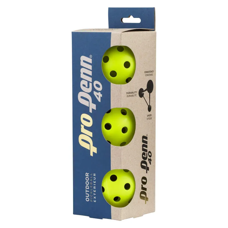 Pro Penn 40 Outdoor Pickleball Balls 3 Pack