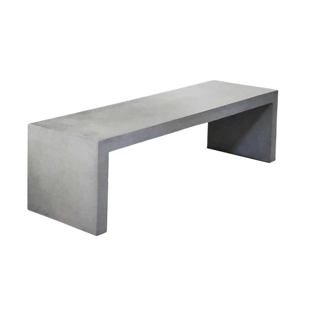 Raw Modern Lightweight Concrete Bench