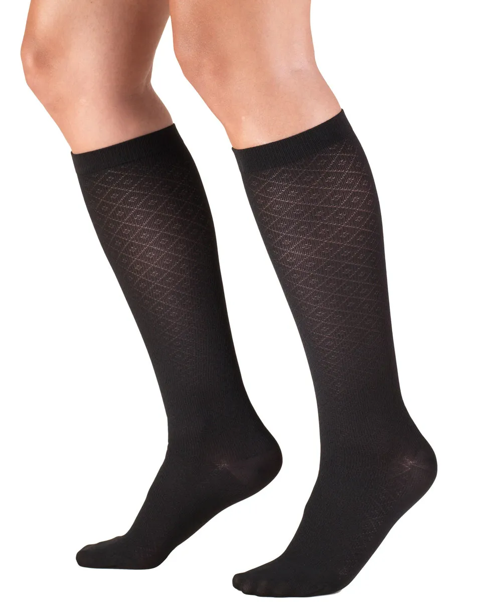 ReliefWear Women's Diamond Knit Trouser Socks 15-20 mmHg